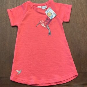 NWT Cute BOB coral sequin bird dress 2T